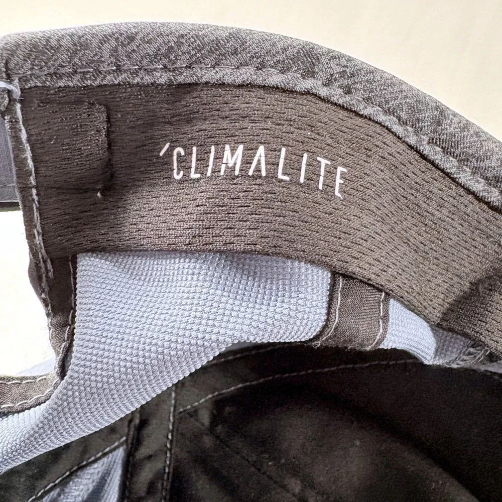 Adidas Climalite Gray Running Adjustable Sporty Performance Baseball Cap Hat